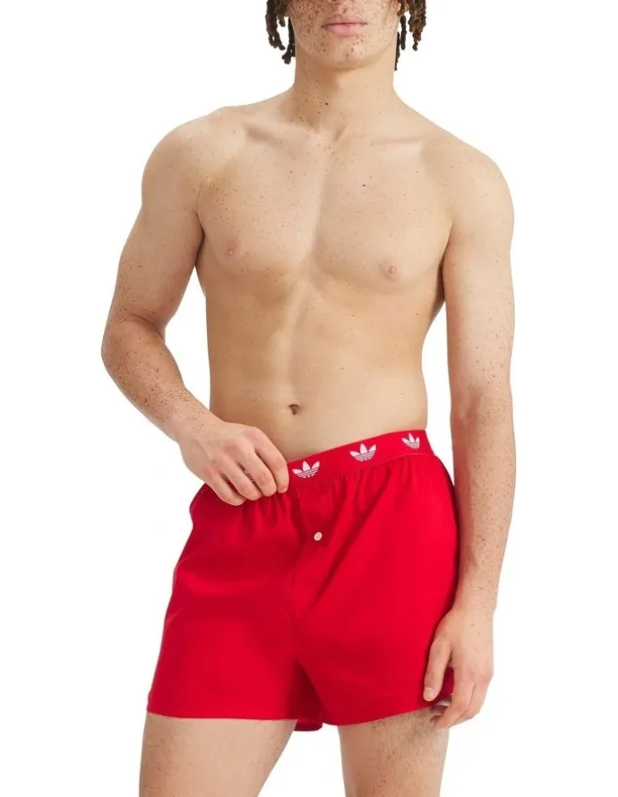 Adidas 2 Pack Comfort Core Cotton Icon Boxer Underwear