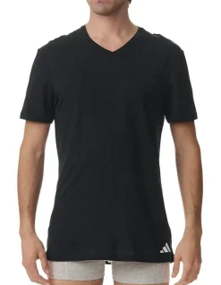 adidas Active Core Cotton V-Neck T-shirt 3 Pack in Multi
