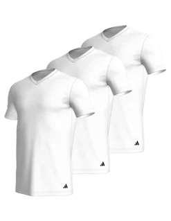adidas Active Core Cotton V-Neck T-shirt 3 Pack in White