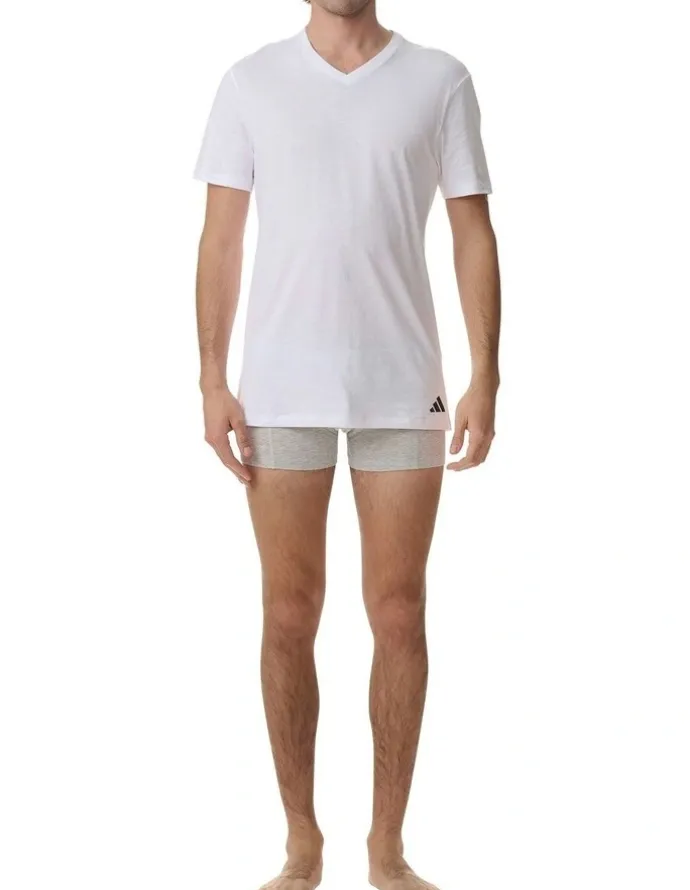 adidas Active Core Cotton V-Neck T-shirt 3 Pack in White