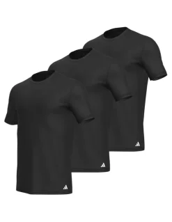 adidas Active Core Cotton Crew Neck T-shirt 3 Pack in Black