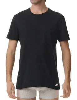 adidas Active Core Cotton Crew Neck T-shirt 3 Pack in Black