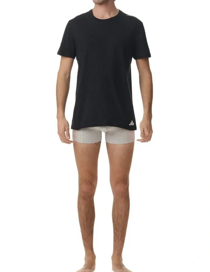 adidas Active Core Cotton Crew Neck T-shirt 3 Pack in Black