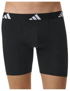 adidas Active Flex Cotton Boxer 3 Pack in Black