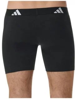 adidas Active Flex Cotton Boxer 3 Pack in Black