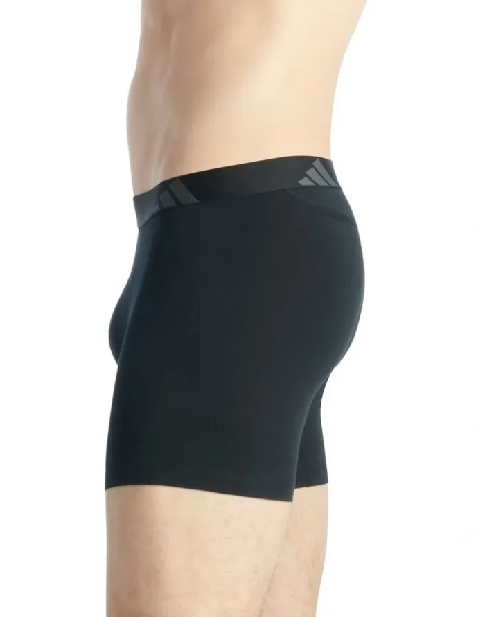 adidas Active Flex Cotton Ergonomic Boxer Brief 2 Pack in Multi