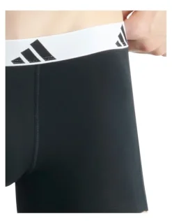 adidas Active Flex Cotton Trunk Underwear 3 Pack in Black