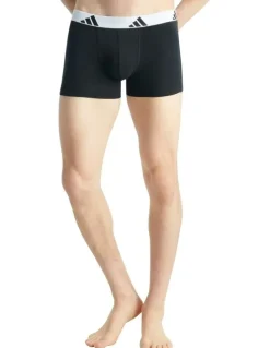 adidas Active Flex Cotton Trunk Underwear 3 Pack in Black