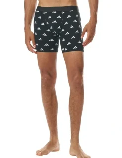 adidas Active Flex Cotton Boxer Brief 3 Pack in Multi