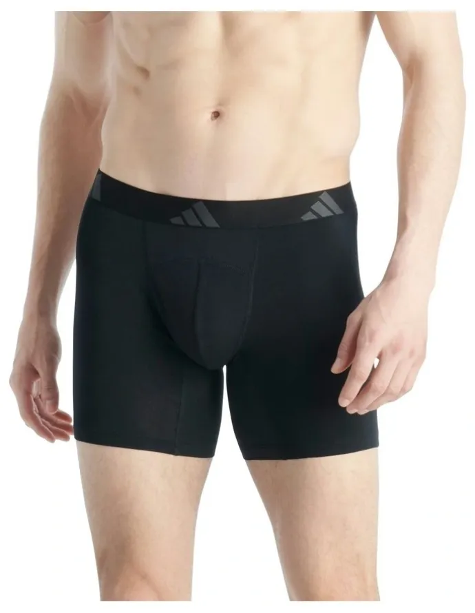 adidas Active Flex Cotton Ergonomic Boxer Brief 2 Pack in Multi
