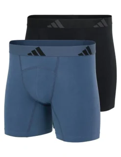 adidas Active Flex Cotton Ergonomic Boxer Brief 2 Pack in Multi