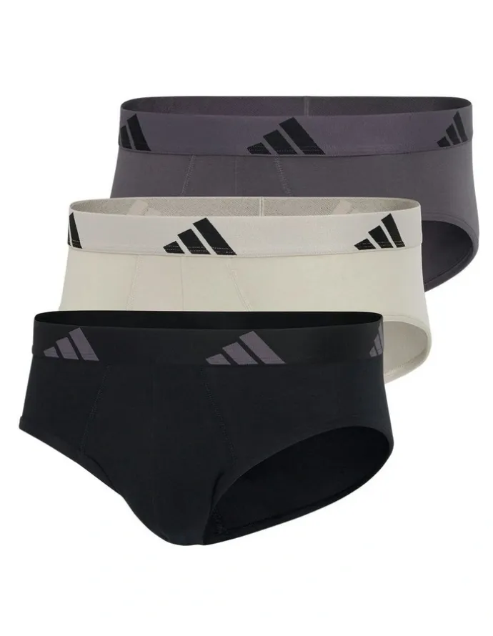 adidas Active Flex Cotton Brief Underwear 3 Pack in Multi