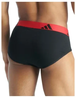 adidas Active Flex Cotton Brief Underwear 3 Pack in Multi