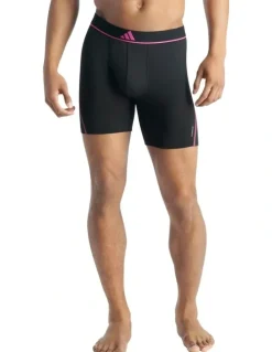 adidas Active Micro Flex Eco Boxer Brief Underwear 3 Pack in Multi