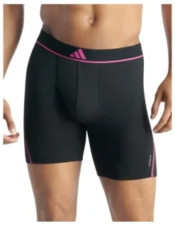 adidas Active Micro Flex Eco Boxer Brief Underwear 3 Pack in Multi
