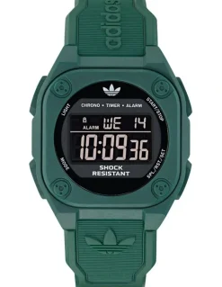 adidas City Tech Four Resin Watch in Green