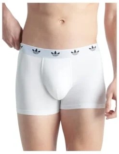 adidas Comfort Flex Cotton Trunk Underwear 3 Pack in White