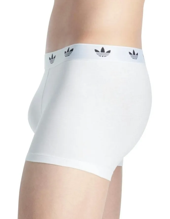 adidas Comfort Flex Cotton Trunk Underwear 3 Pack in White
