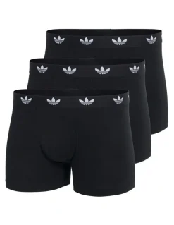 adidas Comfort Flex Cotton Trunk 3 Pack in Black