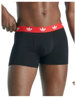 adidas Comfort Flex Cotton Trunk Underwear 3 Pack in Assorted