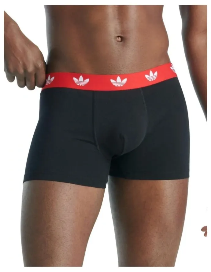 adidas Comfort Flex Cotton Trunk Underwear 3 Pack in Assorted