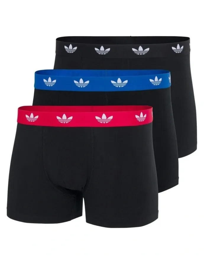 adidas Comfort Flex Cotton Trunk Underwear 3 Pack in Assorted