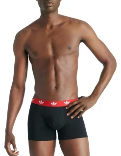 adidas Comfort Flex Cotton Trunk Underwear 3 Pack in Assorted