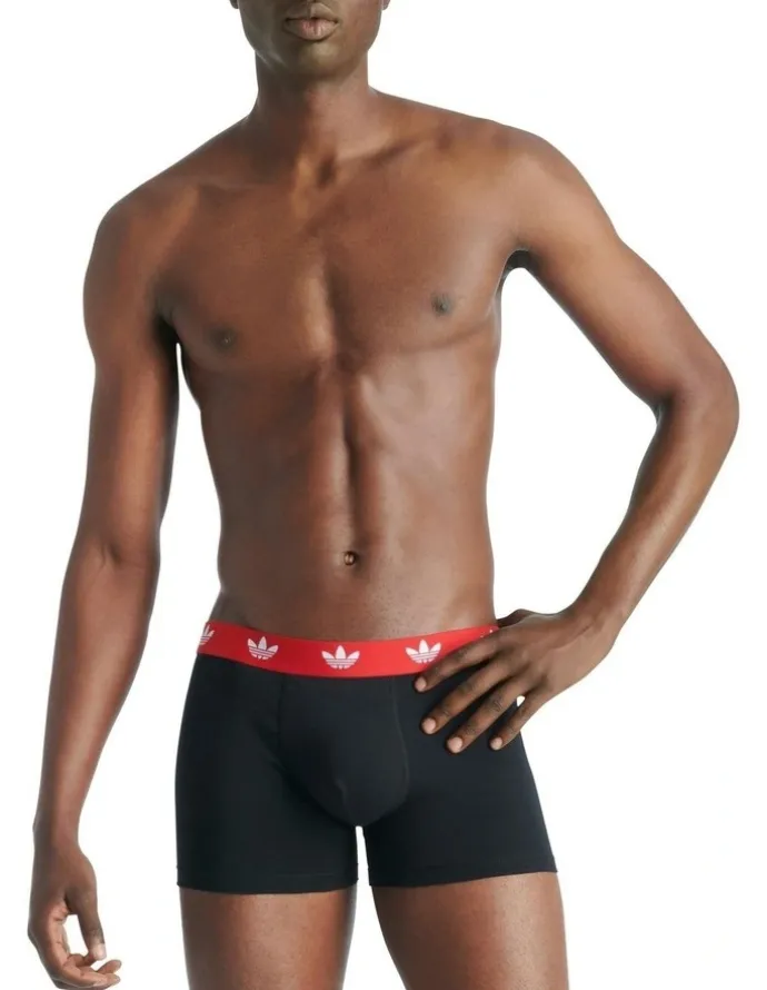 adidas Comfort Flex Cotton Trunk Underwear 3 Pack in Assorted