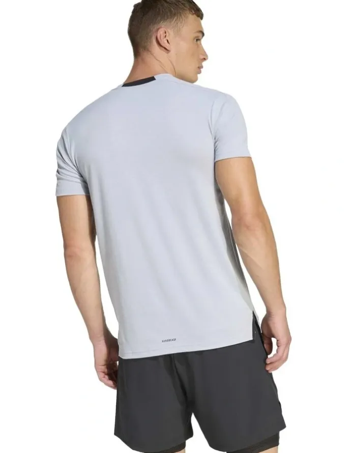 adidas Designed For Training Workout T-shirt in Grey