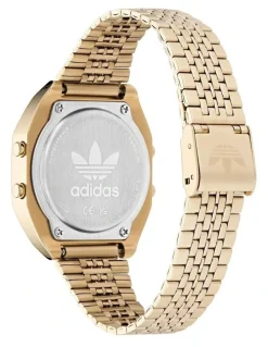 adidas Digital Two Multicolor Mask IP Sst Bracelet in Yellow/Gold