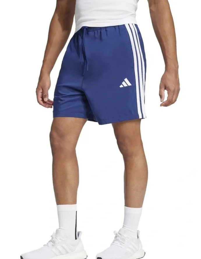 adidas Essential 3-Stripes Chelsea Shorts in Blue