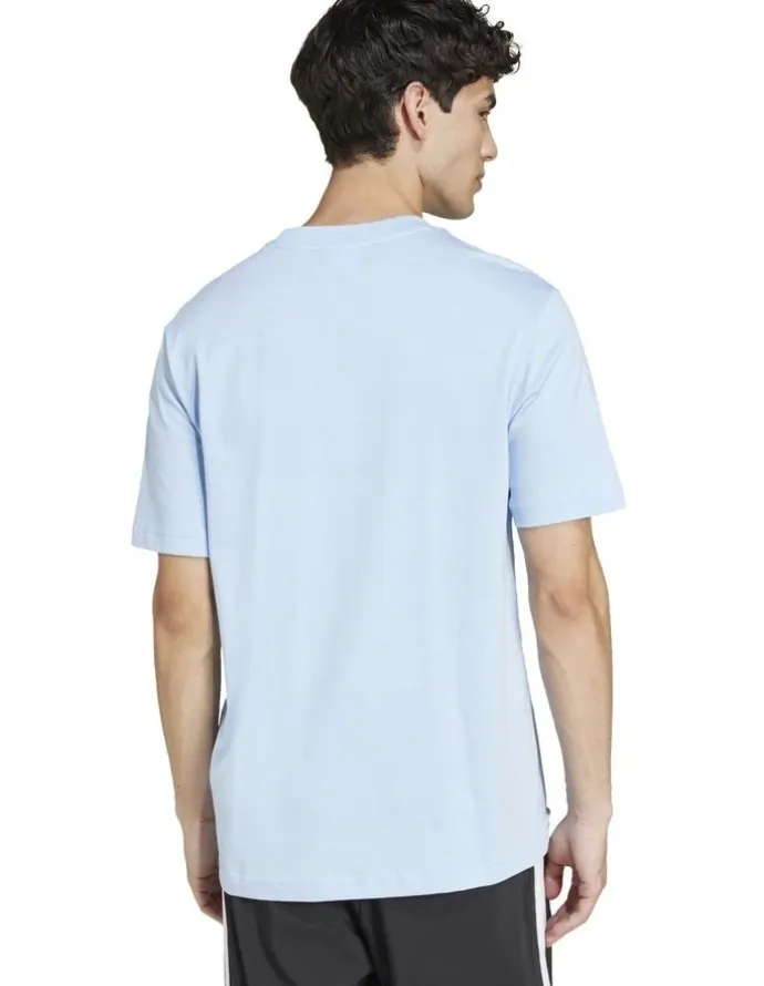 adidas Essentials Small Logo Single Jersey T-shirt in Glow Blue
