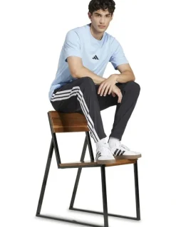 adidas Essentials Small Logo Single Jersey T-shirt in Glow Blue