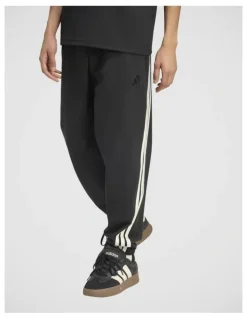 adidas Kit 3-Stripes Regular Cuffed Joggers in Black and Off White