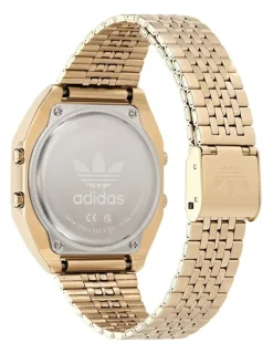 adidas Originals Digital Two Watch in Gold