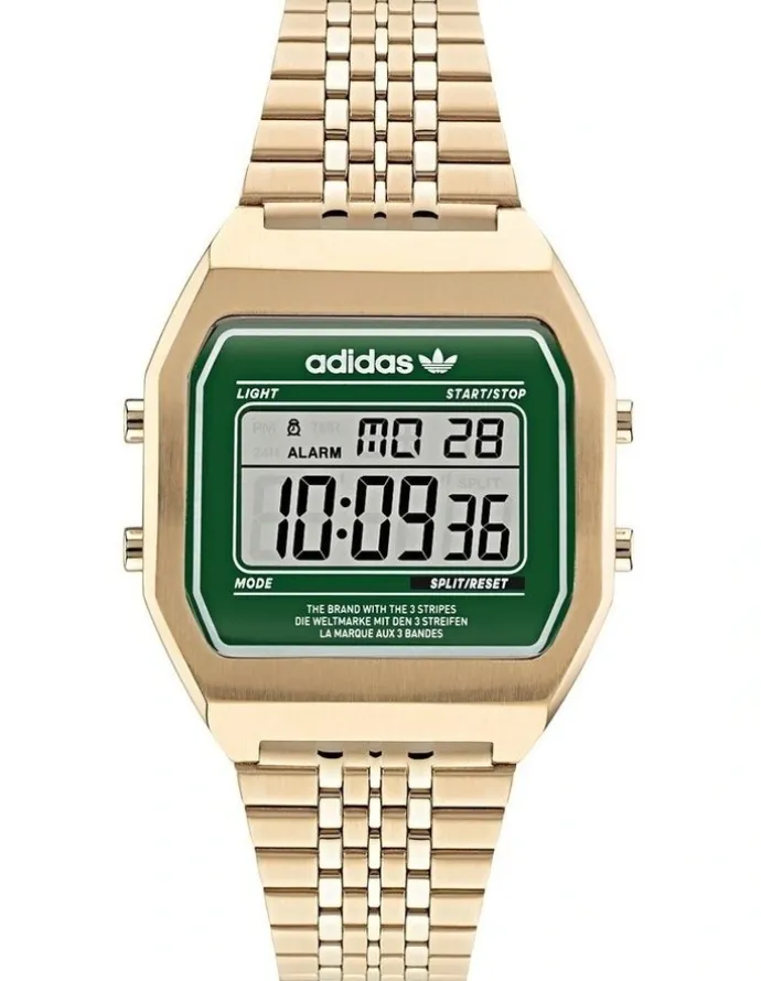 adidas Originals Digital Two Watch in Gold