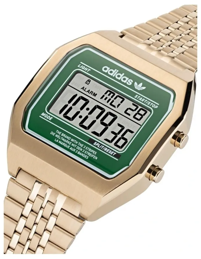 adidas Originals Digital Two Watch in Gold