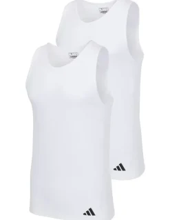 adidas Active Flex Cotton Ergonomic Tank Top 2 Pack in White