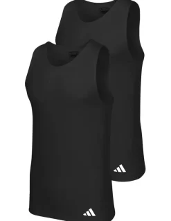 adidas Active Flex Cotton Ergonomic Tank Top 2 Pack in Black