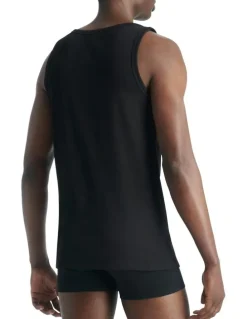 adidas Comfort Rib Cotton Tank Top Pack Of 2 in Black