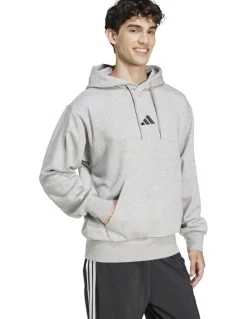 adidas Essentials Feelcozy Fleece Hoodie in Grey