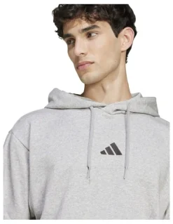 adidas Essentials Feelcozy Fleece Hoodie in Grey