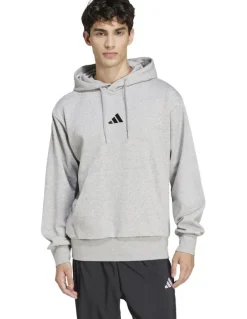 adidas Essentials Feelcozy Fleece Hoodie in Grey