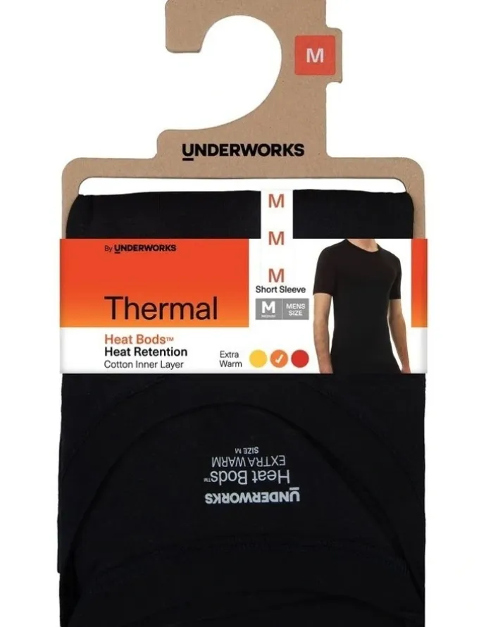 All Day SocksTM Heat Retention Short Sleeve Thermal in Black