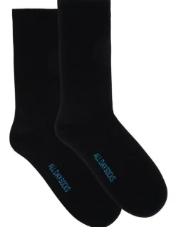 All Day SocksTM Premium Fine Plain Crew 2 Pack in Black