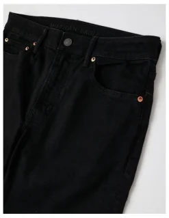 American Eagle AirFlex+ Original Straight Jeans in Always Black