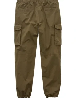 American Eagle Flex Relaxed Straight Cargo Pant in Green Olive
