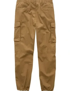 American Eagle Flex Relaxed Straight Cargo Pant in Toasted Almond