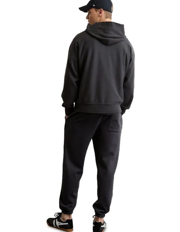 American Eagle Laidback Luxe Heavyweight Hoodie in Dark Shadow