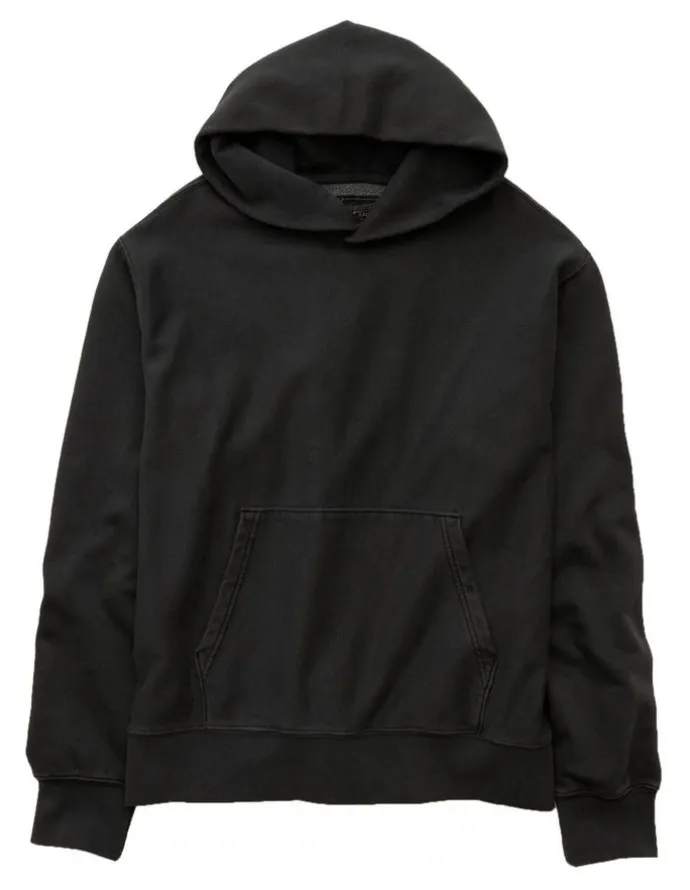 American Eagle Laidback Luxe Heavyweight Hoodie in Dark Shadow